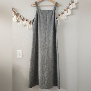 Talbots Vintage Wool Checkered Woven Y2K Sleeveless Midi Dress Preppy Academia